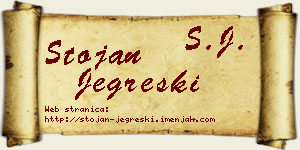 Stojan Jegreški vizit kartica